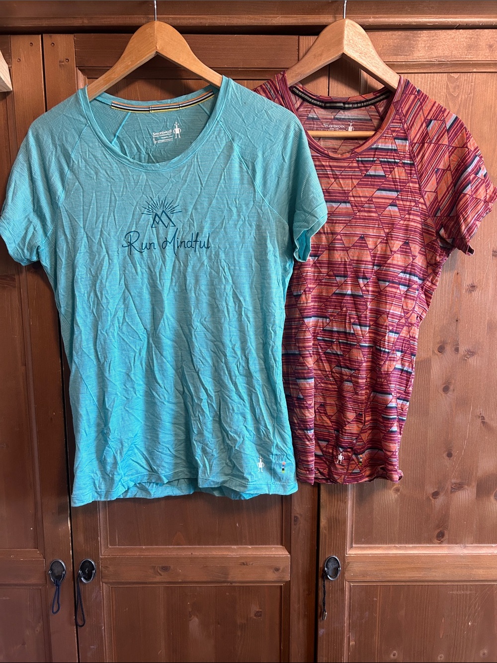 Lot of 2 Smartwool women’s Short Sleeve Tees- Run Mindful